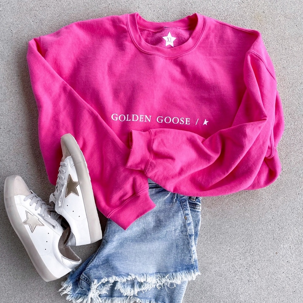 NEW Hot Pink Golden Goose Sweatshirt